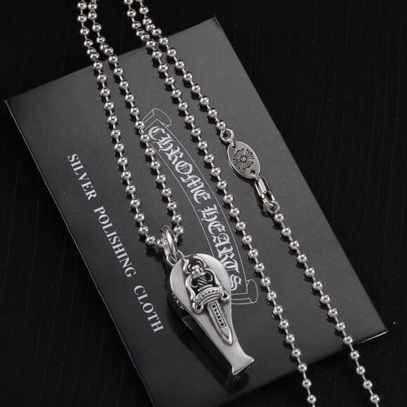 Chrome Heart Dagger Whistle Silver Necklace - Picture 2 of 6